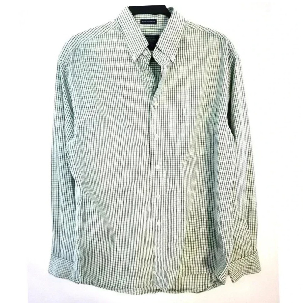 Northern Isles Heritage Collection Men Medium Green Check 80s 2-Ply Cotton Shirt
